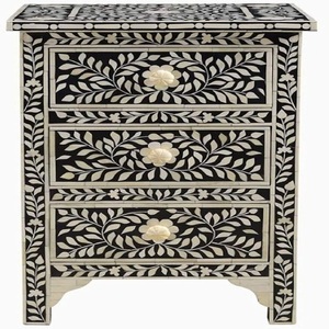 Meubles de maison modernes de haute qualité faits à la main en os incrusté poli à motifs floraux pour salon, chambre à coucher, salle à manger, entrepôt, armoire - Product Image 6