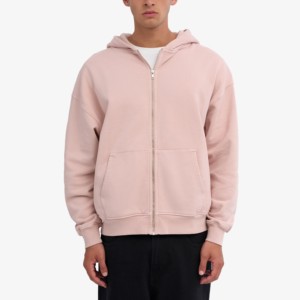 Custom High Quality Cotton 300gsm Heavyweight Hoodies Wholesale Blank Custom <b>Fleece</b> <b>Zip</b> <b>Up</b> Oversized Hoodies For <b>Men</b> - Product Image 2