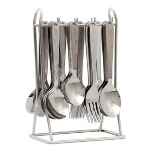 Ensemble de couverts en acier inoxydable, ensemble de couverts, cuillère, fourchette, couteau, vaisselle moderne design durable - Product Image 3