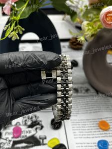 Iced Out Black Moissanite Diamond Bracelet SilVer Hip Hop Bling Statement Bracelet For <b>Men</b> Every Day Wear - Product Image 3