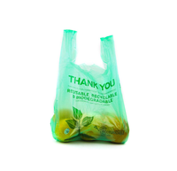 Pas de tarif personnalisé HDPE/LDPE T-Shirt sac en plastique poignée supermarché épicerie biodégradable accepte personnalisé