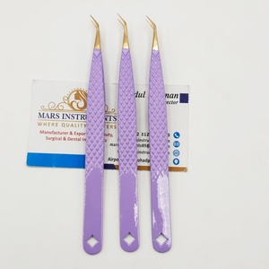 Pinces à cils en acier inoxydable à angle de 65 degrés pour extensions de cils, pinces de haute qualité - Product Image 6