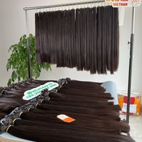 Plus grande usine de cheveux du Vietnam : Vente de lots de cheveux 100% humains Remy vierges, lisses et soyeux, couleur noir naturel, longueurs de 8 à 40 pouces, cheveux bruts