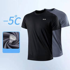 T-Shirt da Uomo a Rapida Asciugatura con Collo Rotondo per Palestra e Corsa, Abbigliamento da Allenamento Traspirante a Manica Corta - Product Image 2