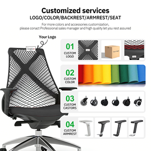 Chaises de bureau ergonomiques dynamiques avec base en alliage d'aluminium, chaise de jeu, silla ergonomica oficina, sedia ergonomica - Product Image 3