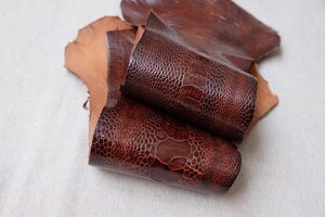 Vente en gros de cuir d'autruche de haute qualité, multicolores, prix d'usine, cuir d'autruche véritable - Product Image 2