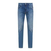 Jeans Rectos para Hombre, Corte Regular, Desgastados, Tejidos, 100% Algodón, Cintura Alta, Elásticos, Cómodos, Casuales, Estilo Urbano