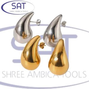 Matrice de découpe de cerceau en acier inoxydable léger et personnalisé de haute qualité pour la fabrication de boucles d'oreilles en or, argent et SAT - Product Image 2