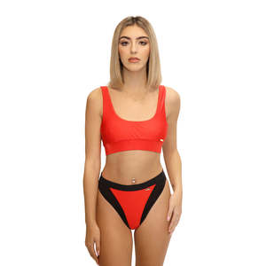 Michela Chic Beach Clothing Collection Stylish Red Top Bikinis & <b>Beachwear</b> Size S 100g - Product Image 2