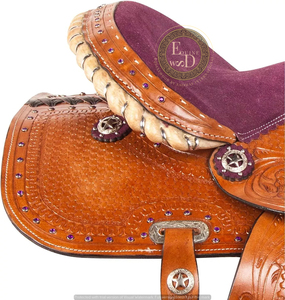 Saishas เกรดพรีเมี่ยมแบบชาวตะวันตก DD หนังแท้ทรงกระบอกสำหรับแข่งม้าทำด้วยมือน้ำหนักเบาสวมใส่สบาย - Product Image 3