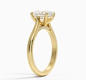 Anillo de Compromiso con Diamante de Corte Ovalado, Clásico para Mujer, Diamantes Cultivados en Laboratorio - Product Image 3