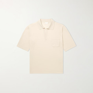 Novedad de verano, polos de manga corta para hombre, ropa de trabajo de Color sólido, Camiseta de algodón, jersey de solapa informal, ropa, Tops, azul y blanco - Product Image 1