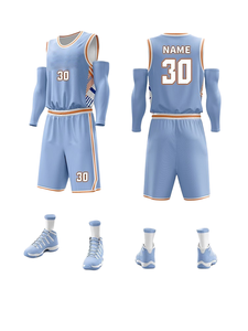 Uniforme de Baloncesto Personalizado de Moda al por Mayor, Secado Rápido, 100% Poliéster, Antibacteriano, Camiseta sin Mangas y Pantalones Cortos Unisex - Product Image 6