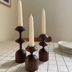 Portavelas de madera, idea de regalo para inauguración de casa, aniversario y celebraciones navideñas, elaborado con técnicas de carpintería. - Product Image 1