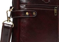 Tas Selempang Laptop Kulit Asli Berkualitas Tinggi Ringan 15.6 Inch Unisex Resleting Poliester