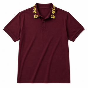 Polo pour homme de qualité supérieure avec col brodé, logo personnalisé, manches courtes, mélange de coton, vêtements de golf décontractés, polo T-shirt OEM ODM - Product Image 1