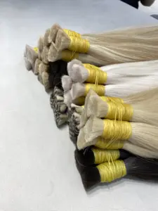 Wholesale Vietnamese Raw Hair Unprocessed Virgin Natural Silky Bone Straight Double Drawn Hair Bundles >=60% Longest Ratio