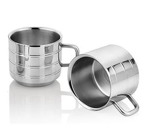 แก้วกาแฟสแตนเลสใช้สำหรับตั้งแคมป์พร้อมด้ามจับเครื่องครัว2ชิ้นถ้วยเดินทาง - Product Image 1