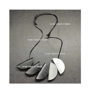 High and Premium Quality Metal With Leather <b>Cord</b> <b>Necklace</b> Pendent Set From Indian Manufacturer Available in Bulk Quantity - Product Image 1