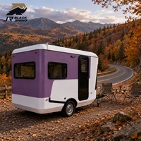 Caravane compacte, petite caravane de voyage, mini-camping-car remorquable pour le camping de week-end
