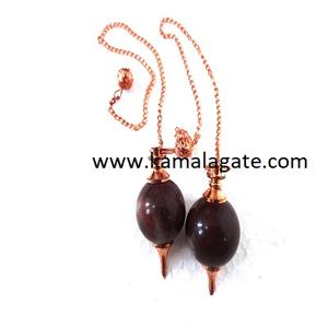 Venta al por mayor Kambaba Jasper bola péndulo piedra semipreciosa artesanías con montaje de cobre - Product Image 2