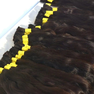 Extensiones de cabello crudo a granel indio Virgen sin procesar 100% Natural marrón negro 8A grado mejor calidad de proveedor de cabello virgen superior - Product Image 1