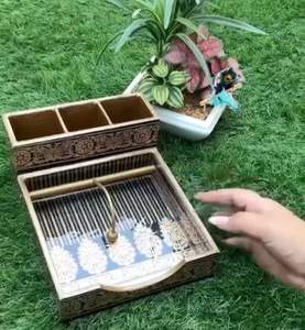 Porte-serviettes et couverts en bois naturel pour table à manger ou postes de buffet et événements en plein air disponibles au prix d'exportation - Product Image 2