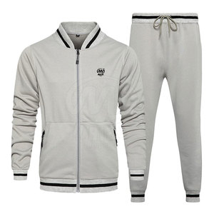 2025 Winter Fashion <b>Men</b> 100% Cotton Fleece Casual <b>Warm</b> Zip-Up Tracksuit Two-Piece Set <b>Jacket</b> & Pants Outfit - Product Image 1