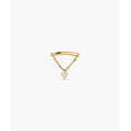 Bijou de corps en or 14 carats avec diamant de laboratoire, clou hélice plaqué or rose, cadeau de mariage, bijou de piercing de studio. - Product Image 5