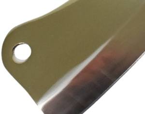 Couperet de boucher en acier inoxydable fait à la main avec manche en bois de frêne couteau de chef de cuisine couperet pour bricolage cadeaux OEM pris en charge - Product Image 2