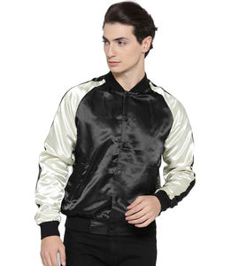 Chaquetas de bombardero de satén personalizadas de alta calidad para hombre, diseño elegante, corte perfecto, Frente, mejor calidad, venta al por mayor privada, Invierno - Product Image 1
