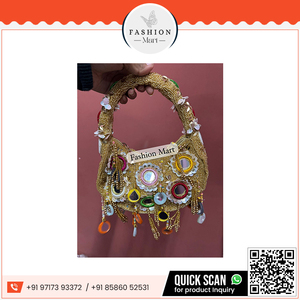 กระเป๋าผู้หญิงทันสมัยดีไซน์เป็นเอกลักษณ์กระเป๋าถือทรงดวงจันทร์กระเป๋าผู้หญิงจากอินเดีย - Product Image 2