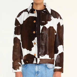 Veste en cuir de vache pour hommes à design personnalisé 2025 Streetwear d'hiver respirant et lourd meilleure vente de veste de rue principale - Product Image 1