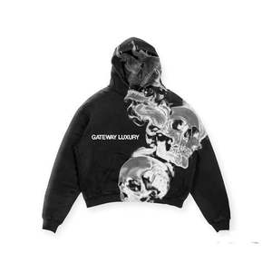 Sudadera con Capucha de Verano Personalizada, de Alta Calidad, Estilo Vintage, Hombros Caídos, Tejido Térmico, Antiarrugas, Ecológica, para Hombre, Tallas Grandes - Product Image 3