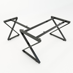 XConcept HCXC015 Assembly System 140x150cm L-Shaped <b>Metal</b> Table Legs Minimalist Industrial Design for Hospital Furniture <b>Bench</b> - Product Image 1