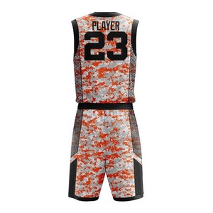 Nouveaux maillots de basket-ball personnalisés, ensemble de vêtements de sport, respirant, séchage rapide, manches courtes, ensembles d'uniformes de basket-ball à vendre - Product Image 5