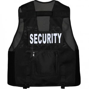 Chaqueta ligera sin mangas con capucha, chaleco de seguridad, uniforme de protección, chaleco táctico negro con múltiples bolsillos Rip Stop con identificación de seguridad - Product Image 3