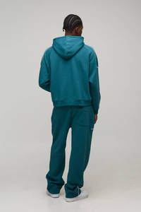 Ensemble sweat-shirt et pantalon de survêtement épais personnalisé avec logo brodé pour hommes - Product Image 2