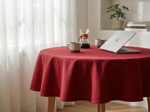 Mantel Redondo de Tela de Pato Resistente al Agua y a las Manchas - Product Image 5