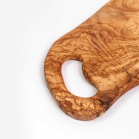 Olijfhouten snijplank 2 cm |   Tunisische serveer- en snijplank |   Gegraveerd logo op maat