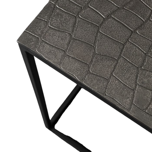 Ensemble table basse moderne gigogne petite table d'appoint carrée en métal nouveau design texture pour meubles de salon - Product Image 4