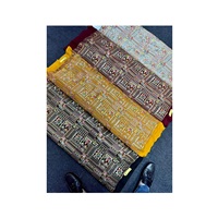 Tissu Georgette de broderie de matières premières textiles de qualité à l'exportation avec travail à neuf aiguilles du fournisseur indien