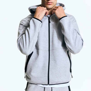 เสื้อฮู้ดผ้าฟลีซคอตตอน 100% ปรับแต่งได้สำหรับผู้ชาย คุณภาพสูง เนื้อผ้าหนา ลายเรียบ ปกมีฮู้ด - Product Image 1