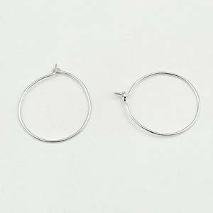 Aros de Cobre Calibre 19 para Pendientes, 25mm, Chapados en Oro 18K, Plata y Oro Rosa, Accesorios de Joyería con Cadena de Alambre, en Bolsa de Empaque - Product Image 5