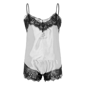 Set Pigiama Due Pezzi in Raso di Seta Ghiaccio Personalizzabile con Elastico in Vita Traspirante Liscio Invernale Stampa Tinta Unita XL per Abbigliamento da Casa Nuziale ODM - Product Image 2