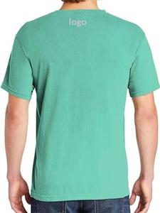 T-shirt manches courtes tailles personnalisées T-shirt unisexe de haute qualité avec broderie et logo personnalisé T-shirt vierge T-shirt à col rond lourd disponible - Product Image 2