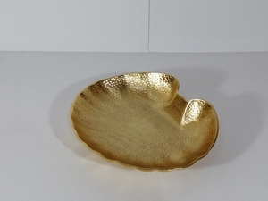 Plato decorativo de fundición de textura en relieve de aluminio con cuenco Estilo moderno Fancy Chip & Dip Platter Bowl Condiment Server Bowl - Product Image 6