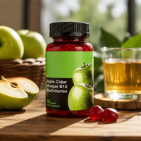 Gummies multivitaminées au vinaigre de cidre de pomme B12, marque privée OEM, pour le métabolisme, l'énergie, le soutien immunitaire, complément alimentaire naturel pour adultes