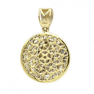 Pendentif Hip Hop en Zircon de 2,85 Carats, Style Mains en Prière, en Alliage de Cuivre Plaqué Rhodium, Zircon 100% Naturel pour Hommes, Vente en Gros - Product Image 4