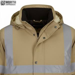 Security Black <b>High</b> Visibility Safety Reflect Hi-vis Cold Weather Jacket Man Racer Bomber Jacket Custom - Product Image 4